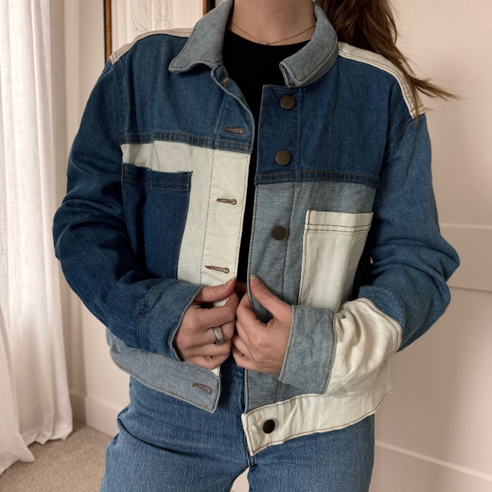 Wild Fable Multicolor Denim Jacket - image 1